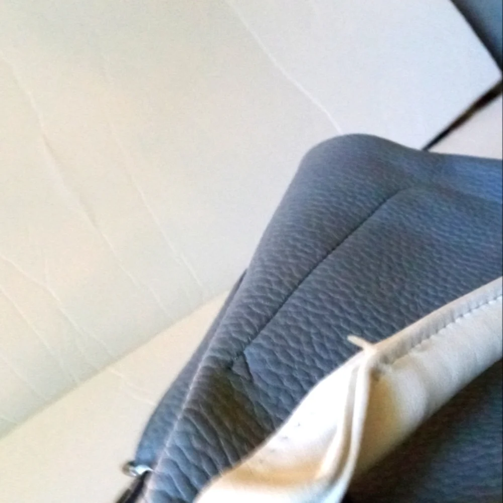 Adrienne Vittadini Powder Blue & White Satchel w/ Shoulder Strap-Vintage